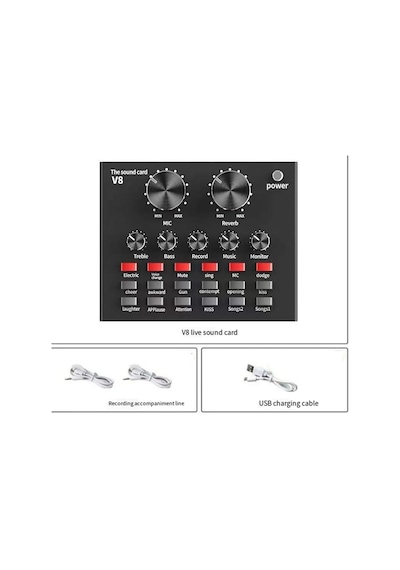 Bm-800 + V8 Ses Kartı Kiti Podcast Ekipman Paket Ses Ağı Profesyonel Studyo Mikrofonu Karaoke Diyafram Kondenser Mikrofon Karaoke Kiti