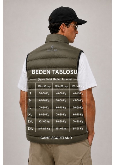 Camp Scoutland Camp451 Outdoor Tactical İç Cepli Su İticili Erkek Mevsimlik Dolgulu Şişme Yelek Haki Camp Scoutland Camp451 Outdoor Tactical İç Cepli Su İticili Erkek Mevsimlik Dolgulu Şişme Yelek Haki