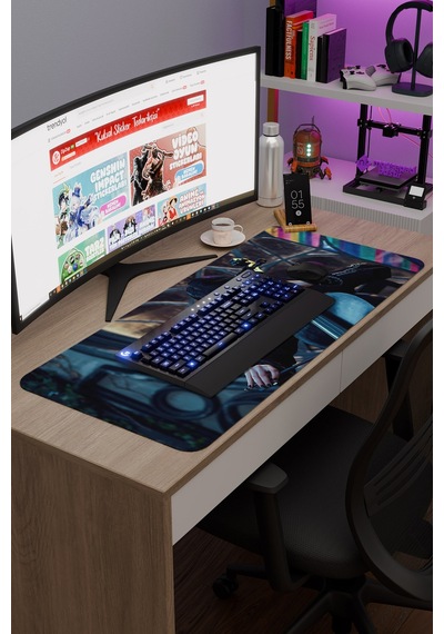 Wednesday 2 V1 90x40 Xxl Gaming Kauçuk Kaymaz Taban Mouse Pad Fare Altlığı