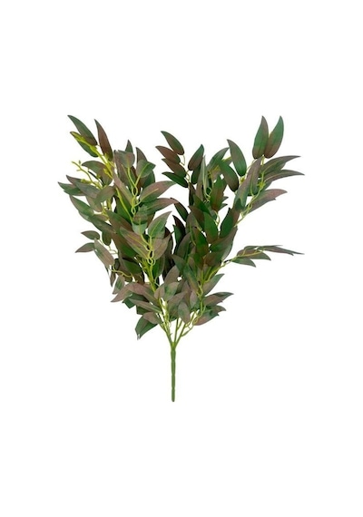 Yapay Çiçek Zeytin Yaprağı Demeti 4 Dallı 50cm Kahve Yeşil