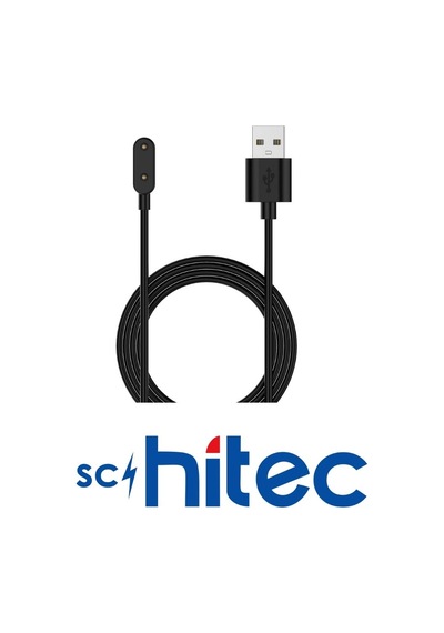 Schitec Huawei Honor Band 6 Uyumlu Manyetik Usb Şarj Kablosu Siyah