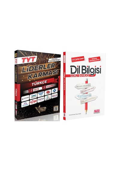 Liderler Karması Tyt Türkçe 10 Yayın 10 Deneme Ve Akm Dil Bilgisi Soru Bankası Seti 2 Kitap