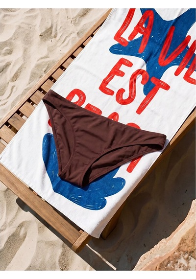 Lcw Dream Kahverengi Uv Korumalı Kadın Düz Bikini Alt