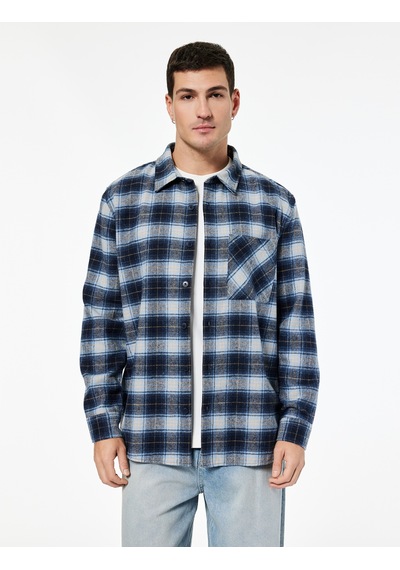 Koton Klasik Yaka Regular Fit Cepli Düğmeli Uzun Kollu Oduncu Gömleği Lacivert Ekoseli 6wam60151hw 7c2 Koton Klasik Yaka Regular Fit Cepli Düğmeli Uzun Kollu Oduncu Gömleği Lacivert Ekoseli 6wam60151hw 7c2
