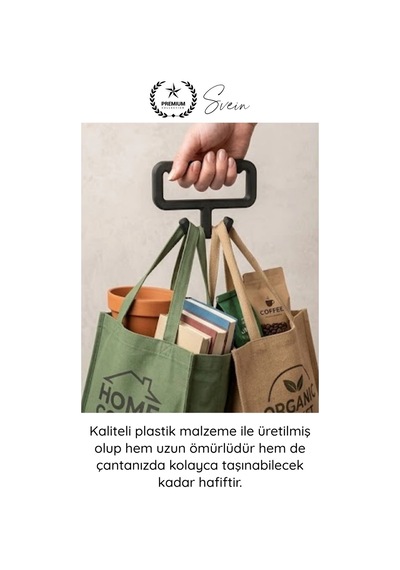 Tutacak Pratik Poşet Taşıma Aparatı Plastik Ergonomik Tutacak Market Alışveriş Dayanıklı Konforlu H Çok Renkli