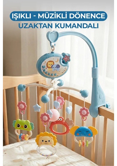 Ucuzuna Bak Işıklı Müzikli Bebek Dönencesi Mavi
