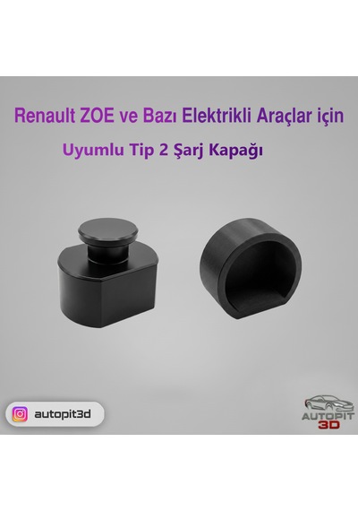 Renault Zoe Ve Bazı Elektrikli Araçlarla Uyumlu Tip 2 Şarj Kapağı