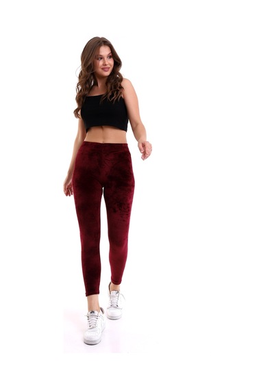 Winmoda34 Kadife Tayt Bordo