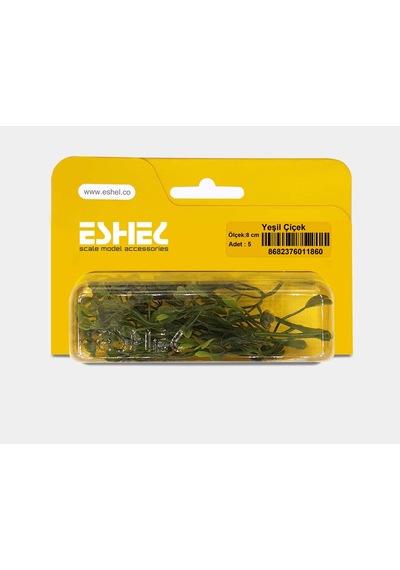 Eshel Maket Yeşil Çiçek--8 Cm--5 Li