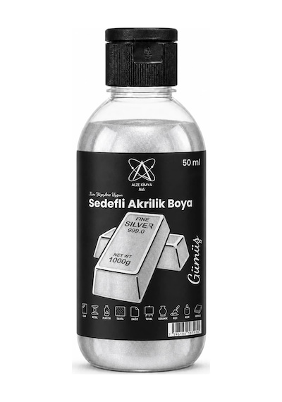 Gümüş Sedefli Akrilik Boya 50 Ml