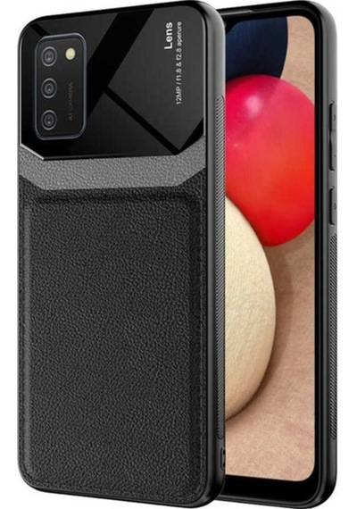 Samsung Uyumlu Galaxy A02s Kılıf Zore Emiks Kapak Siyah