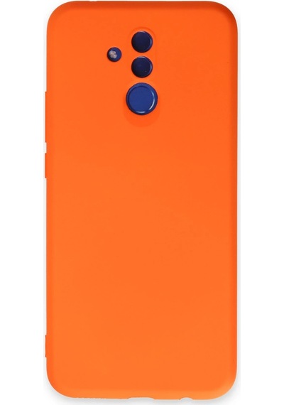 Newface - 846 - Huawei Mate 20 Lite Kılıf Nano İçi Kadife Silikon - Csmo-tex - - Turuncu