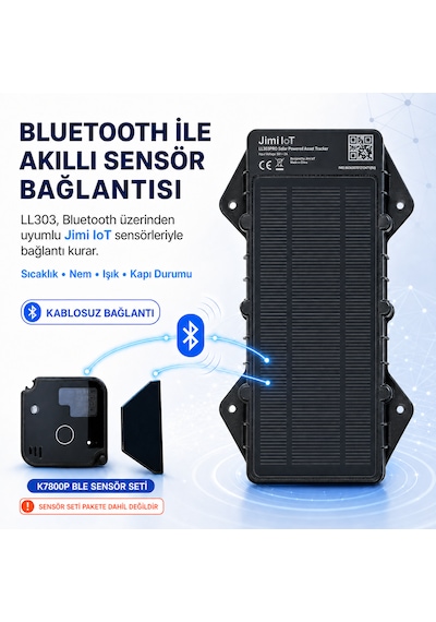 Jimiiot Jimi Iot Ll303 Solar Enerjili 4g Gps Varlık Takip Cihazı 10.000 Mah, Ip67, Karavan, Tekne, Treyler Ve İş Makinesi Takip