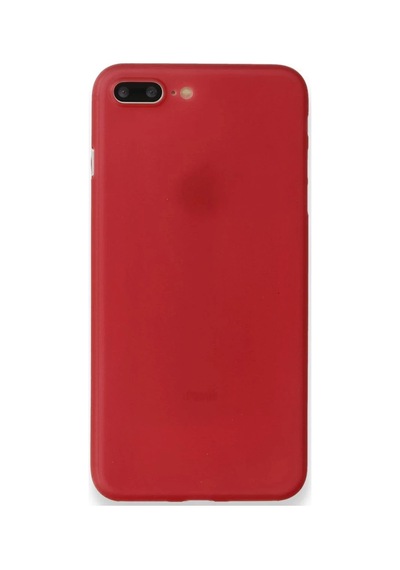 Apple iPhone Uyumlu  8 Plus Uyumlu Kılıf Pp Ultra İnce Kapak - Kırmızı