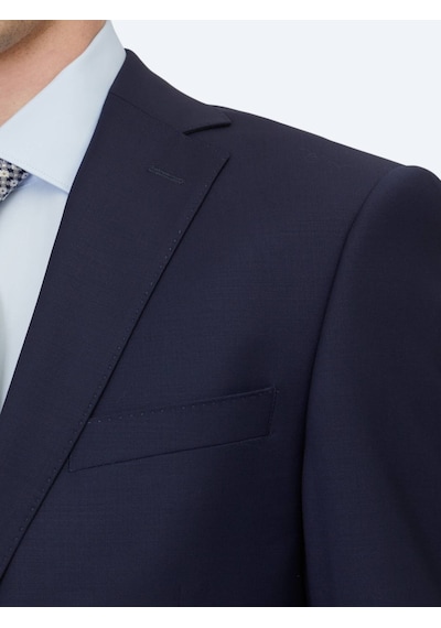 Saks Düz Regular Fit Yün Karışımlı Takım Elbise Saks