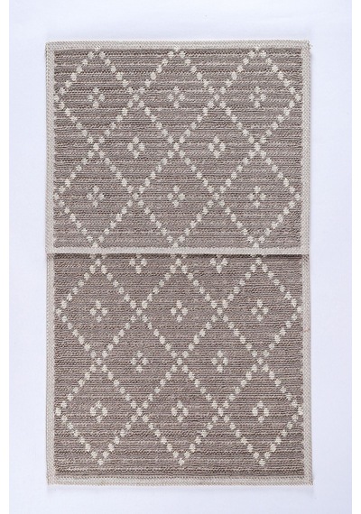 2 Li Bukle Banyo Takımı Banyo Tekstili/modern/doğal/sade/şık Kaymaz Taban -1069 Kahve