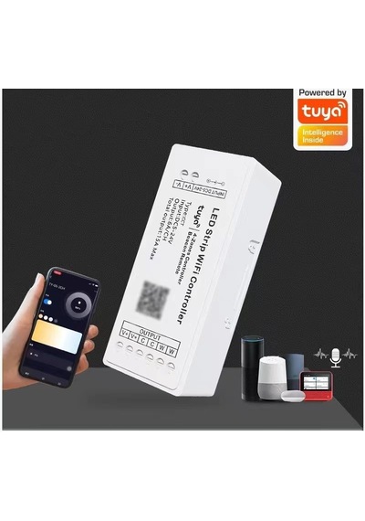 Tuya Destekli Wifi Kontrollü Rgb Şerit Led Kontrol Devresi 5-24 Volt