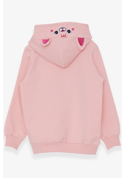 Breeze KIz Çocuk Sweatshirt Nakışlı Yazı Baskılı 2-6 Yaş, Pudra