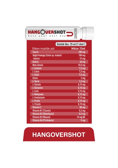 Hangover 4 Shot &electrovit Portakal