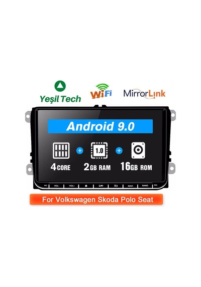 EXVOL Volkswagen Android 12 Multimedia 2-32 GB Jetta Passat Cady Golf