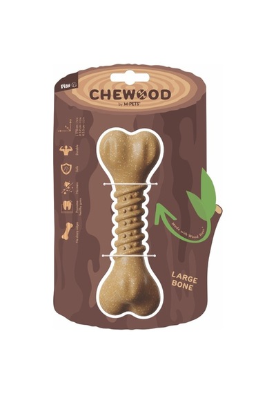M-pets Chewood Bone Kemik Köpek Oyuncağı 17.8x5.9x5.5 Cm Large Kahverengi