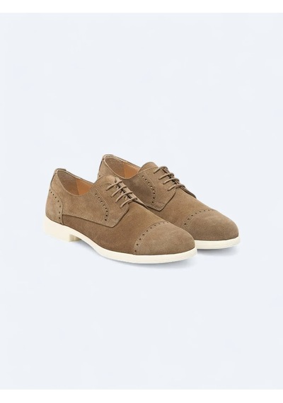Vizon Süet Smart Casual Ayakkabı Vizon