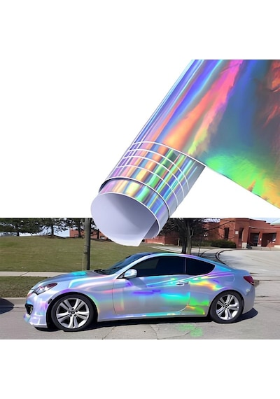 Esemiz Hologram Gökkuşağı Araç Kaplama Folyo 30cmx152cm