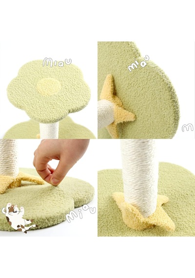 Kedi Tırmalama Direği, Kedi Ağacı Kedi Kulesi, Sisal Kaplı Tırmalama Direkleri Ve Çiçek Şekli Platformu İle Kap