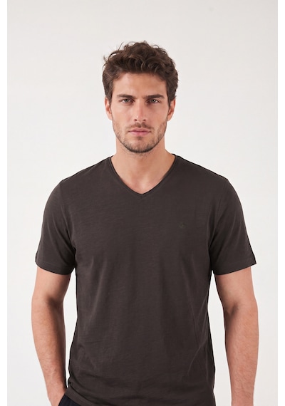 Buratti Pamuklu Regular Fit V Yaka T Shirt Erkek T Shirt 5902719 Kahve