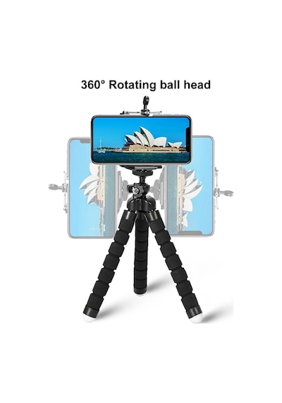 18 Cm Süngerli Ahtapot Tripod Telefon Tutucu Aparat