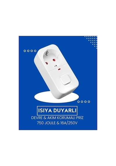 Vothoon Isıya Duyarlı Devre Ve Akım Korumalı Duvar Tekli Anahtarlı Priz Fiş 16a/250v 750 Diğer