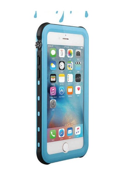 Apple Uyumlu iPhone 8 Plus Kılıf 1-1 Su Geçirmez Kılıf Siyah