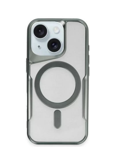 Newface Apple İphone 15 Plus Kılıf Boyi Magsafe Silikon Kapak - Yeşil