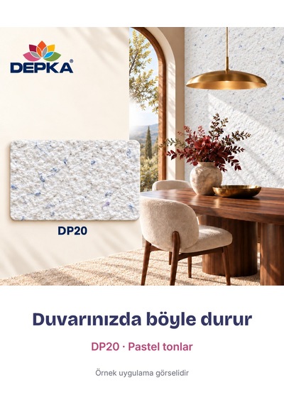 Depka Pamuk Sıva Dp20 2 Kg 7-8 M² İpek Sıva Alternatifi Isı Ve Ses Yalıtımlı Dekoratif Sıva