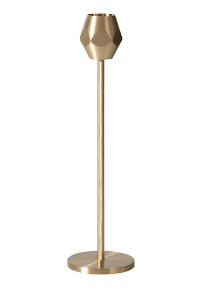 Mudo Home Hexa Pirinç Mumluk Büyük Boy 21 Cm Altın