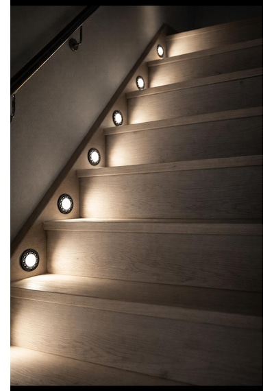 3 Işık Modlu, Ayarlı Yaylı, Sıva Altı 9 Watt Led Spot, Tavan Ve Merdiven Modern Tasarım Spot Lamba Siyah - Beyaz