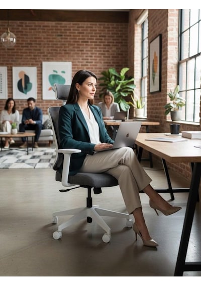 // Comfort White Yönetici Koltuğu Ofis Çalışma Koltuğu Beyaz