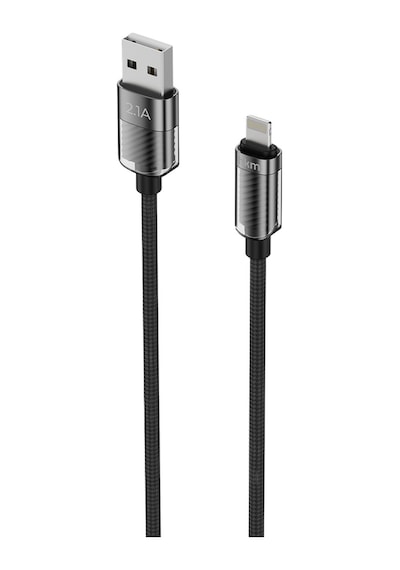 Knit Glam 2.1A Hızlı Şarj Destekli Usb-A To Lightning Şarj Ve Data Aktarım Kablosu 1 Metre Siyah