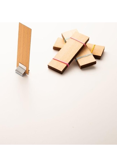 Rufus Concept Ahşap Mum Fitili + Yapışkanlı Sehpa - 30 Adet 25mm X 75mm X 0,5mm Diğer
