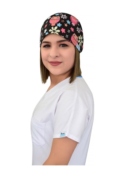 Baykuş Çiçekli Desenli Cerrahi Bone