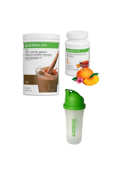 Herbalife Çikolata Aromalı Shake Şeftali Aromalı Çay Ve Shaker 50 Gr