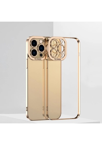 Ally Fashion Series Apple iPhone Uyumlu 12 Pro Kılıf Renkli Kenar Lazer Çerçeveli Silikon Kılıf- 5775 Mavi