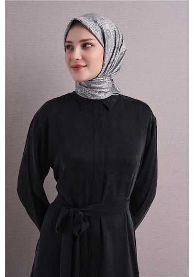 Armine İpek Eşarp 2027 Kış - 9631-55 Gri Twill