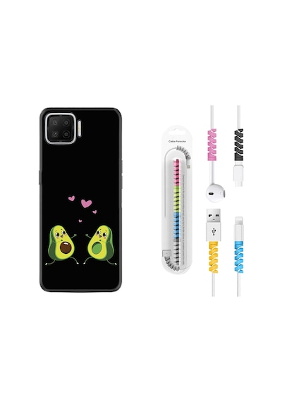 Oppo A73 Kılıf Kablo Koruyuculu Aşık Avokadolar 1642