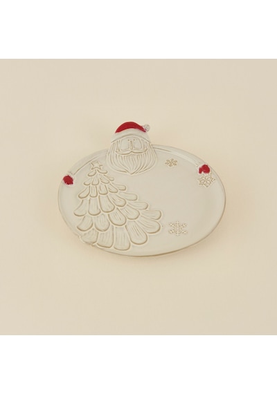 Karaca Home New Year Yılbaşı Santa Dekoratif Tabak 28,7 X 26,3 X 5,5 Cm