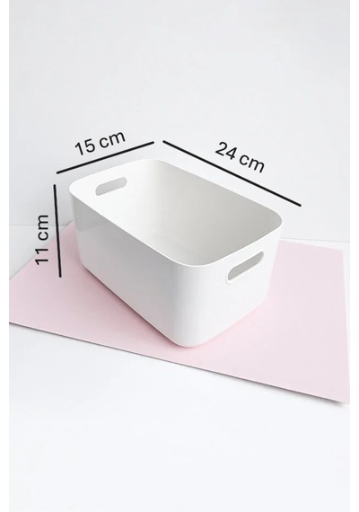 Bath 2 Adet Banyo Düzenleyici Organizer Beyaz Renk Plastik Çok Amaçlı Dolap Düzenleyici Plastik 25 X Diğer