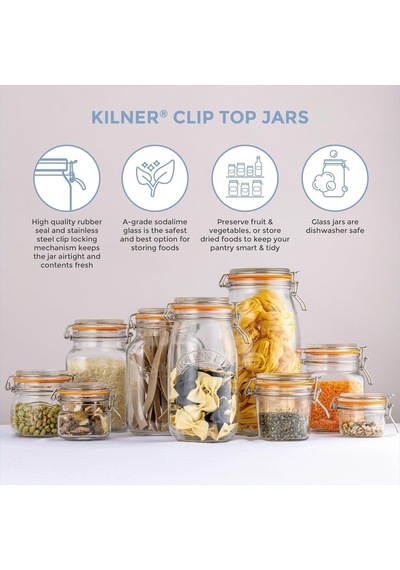 Kilner Saklama Kutusu, Yuvarlak, Yaylı Kilitli Tek Beden 38-2062-00 1 Diğer
