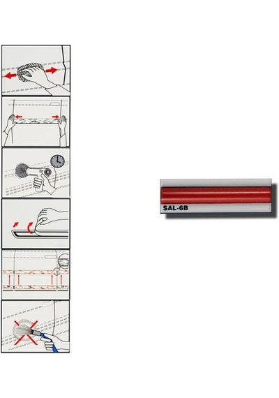 Carub Çıta SAL 6B 9 mm x 100 Mt Kırmızı BR1500202
