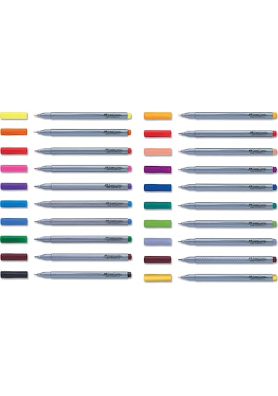 Faber Grip Finepen 0.4 Mm Keçe Kalem Gri