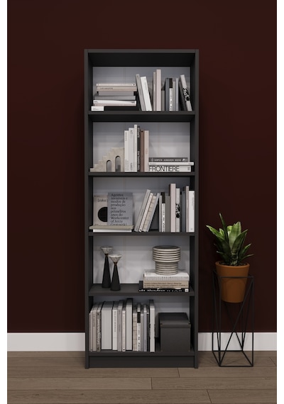 Asra Trend 5 Raflı Kitaplık K002 %100 MDF Modern Ofis Çalışma Odası Dosya Rafı Antrasit Gri Asra Trend 5 Raflı Kitaplık K002 %100 MDF Modern Ofis Çalışma Odası Dosya Rafı Antrasit Gri
